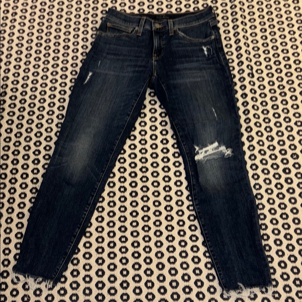 Lucky Brand Blue Skinny Jeans with Distressed Details